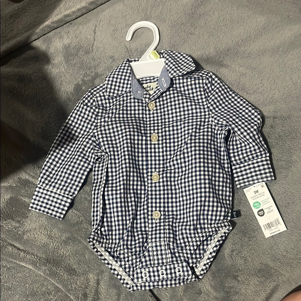 Checkered Blue Kids One Piece